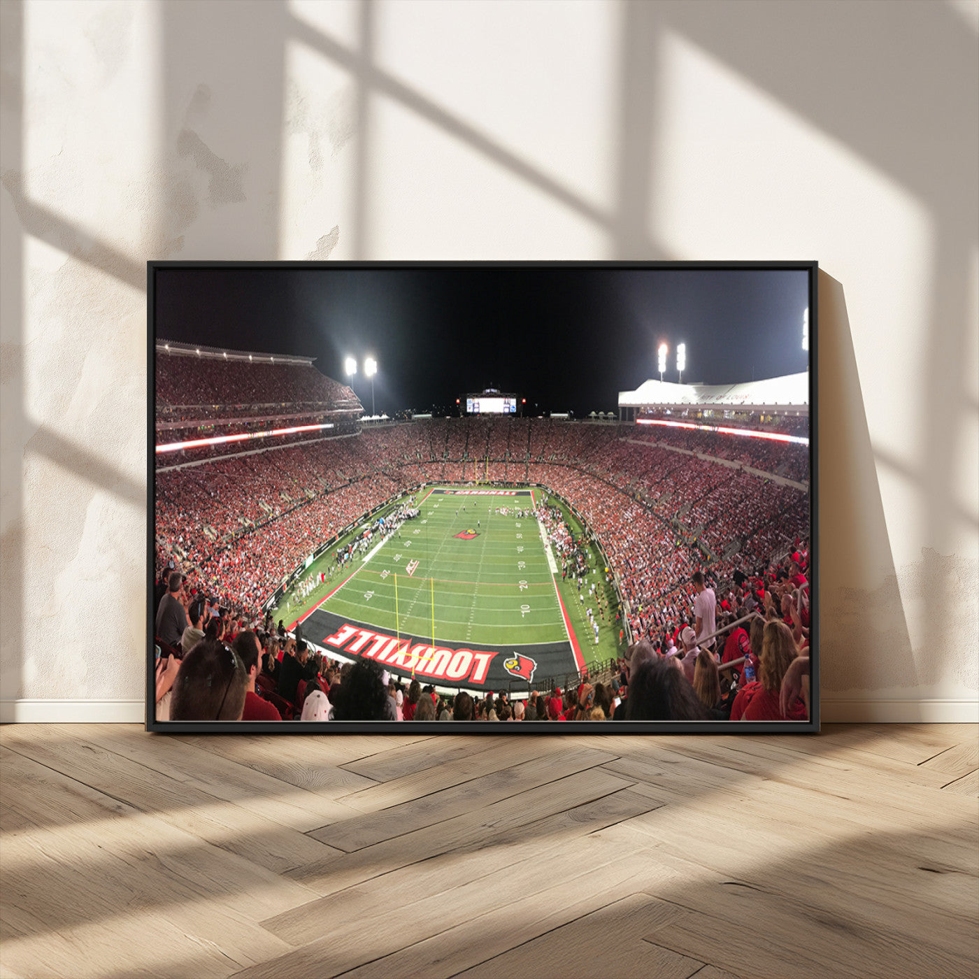 MGV-FC-36X24 - University of Louisville Cardinals Football Team Print - Louisville Cardinal Stadium Wall Art Canvas
