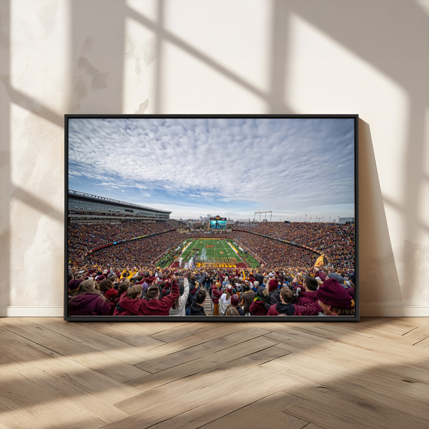 MGV-FC-36X24 - University of Minnesota Golden Gophers Football Team Print - Minneapolis Huntington Bank Stadium Art