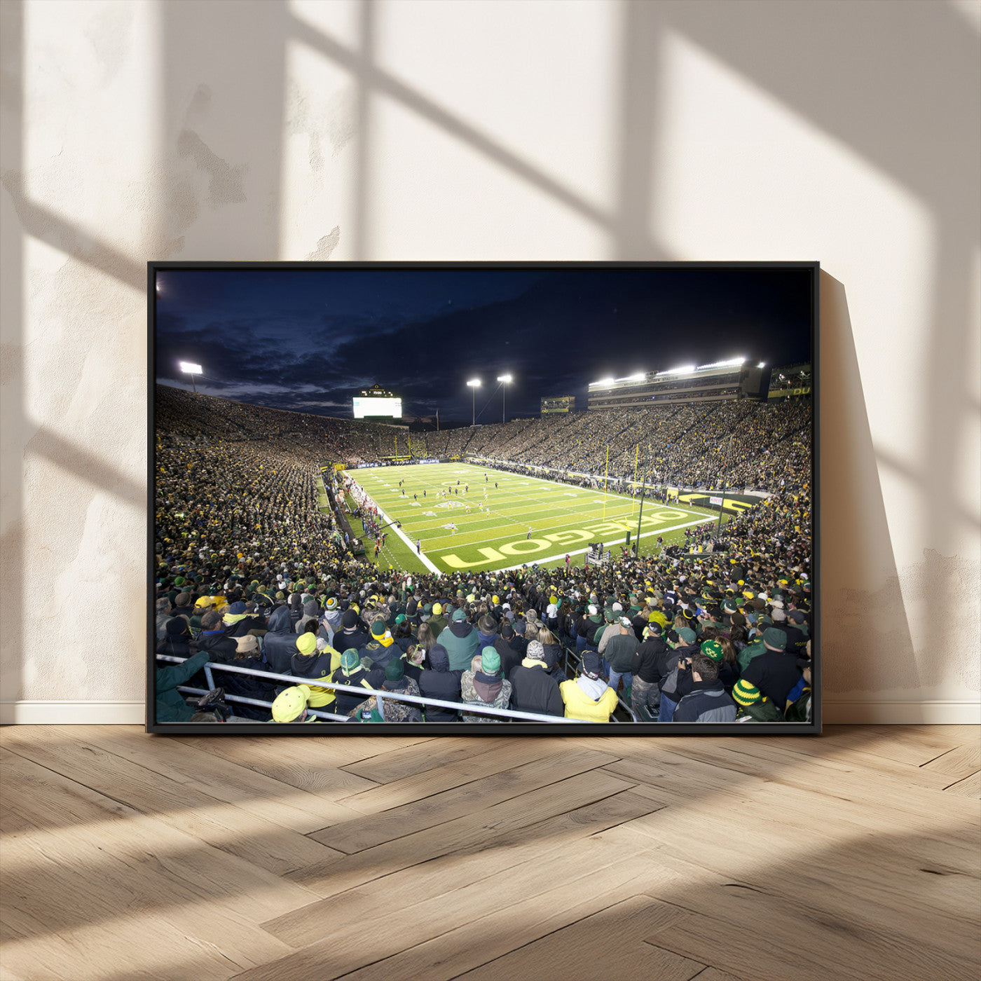 MGV-FC-36X24 - University of Oregon Ducks Football Team Print - Eugene Autzen Stadium Wall Art Canvas Print