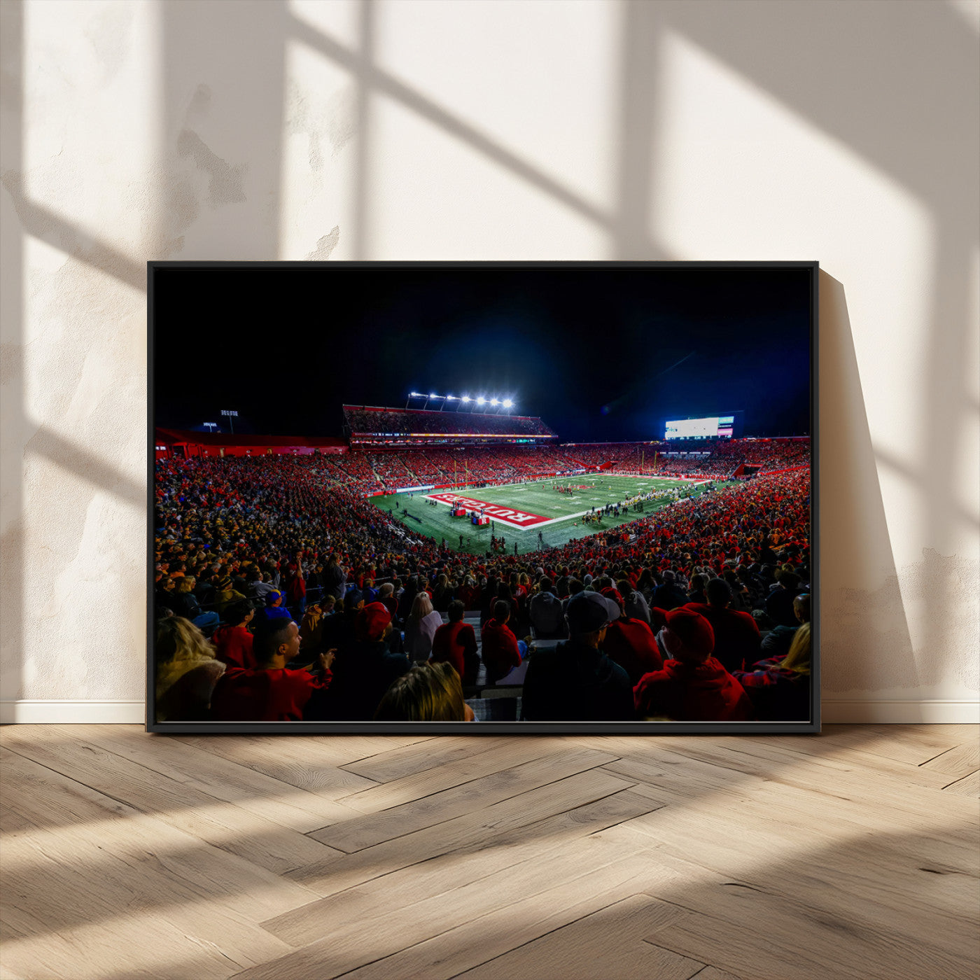MGV-FC-36X24 - Rutgers Scarlet Knights Football Team Print - SHI Stadium, Piscataway Wall Art Canvas Print
