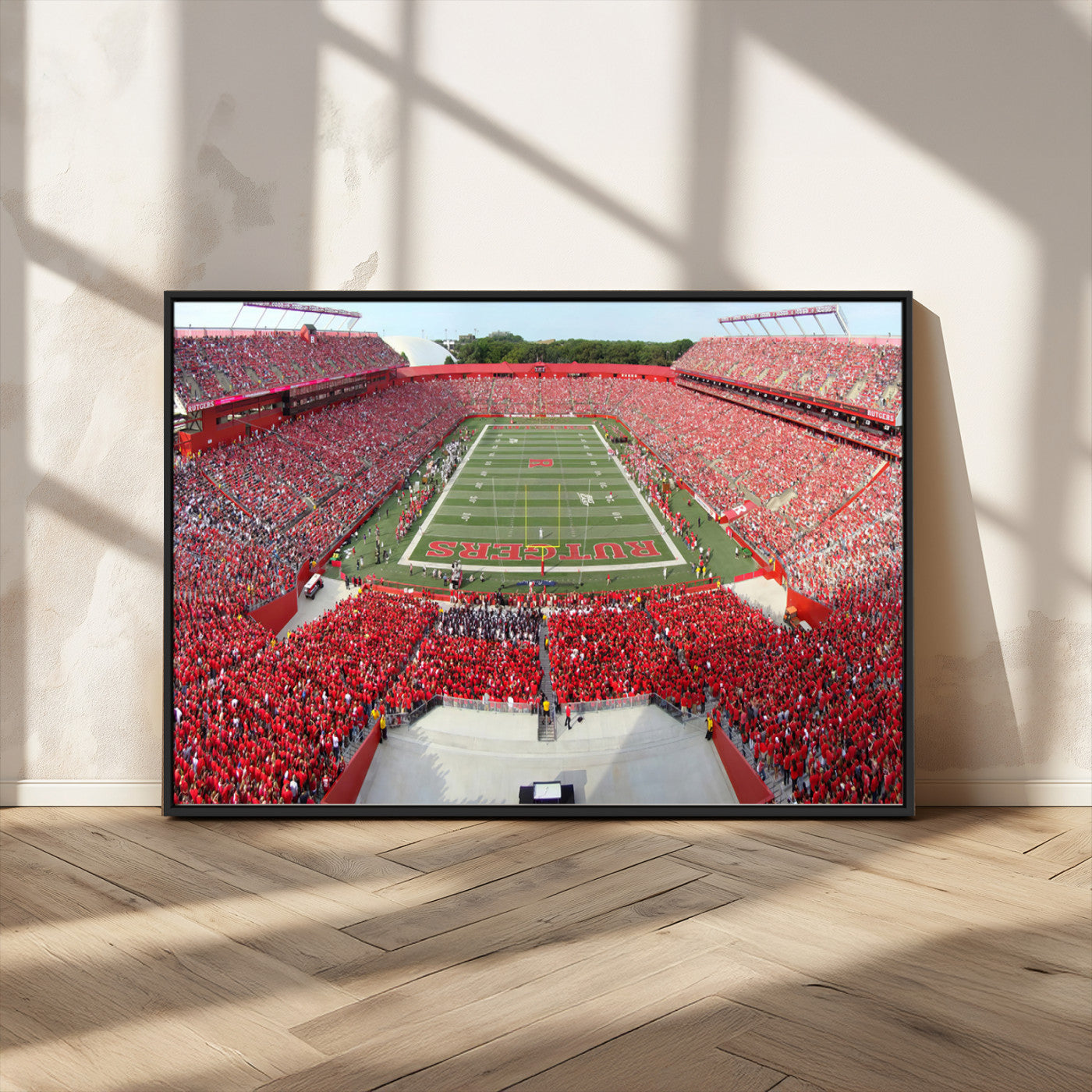 MGV-FC-36X24 - Rutgers Scarlet Knights Football Team Print - Piscataway SHI Stadium Wall Art Canvas Print