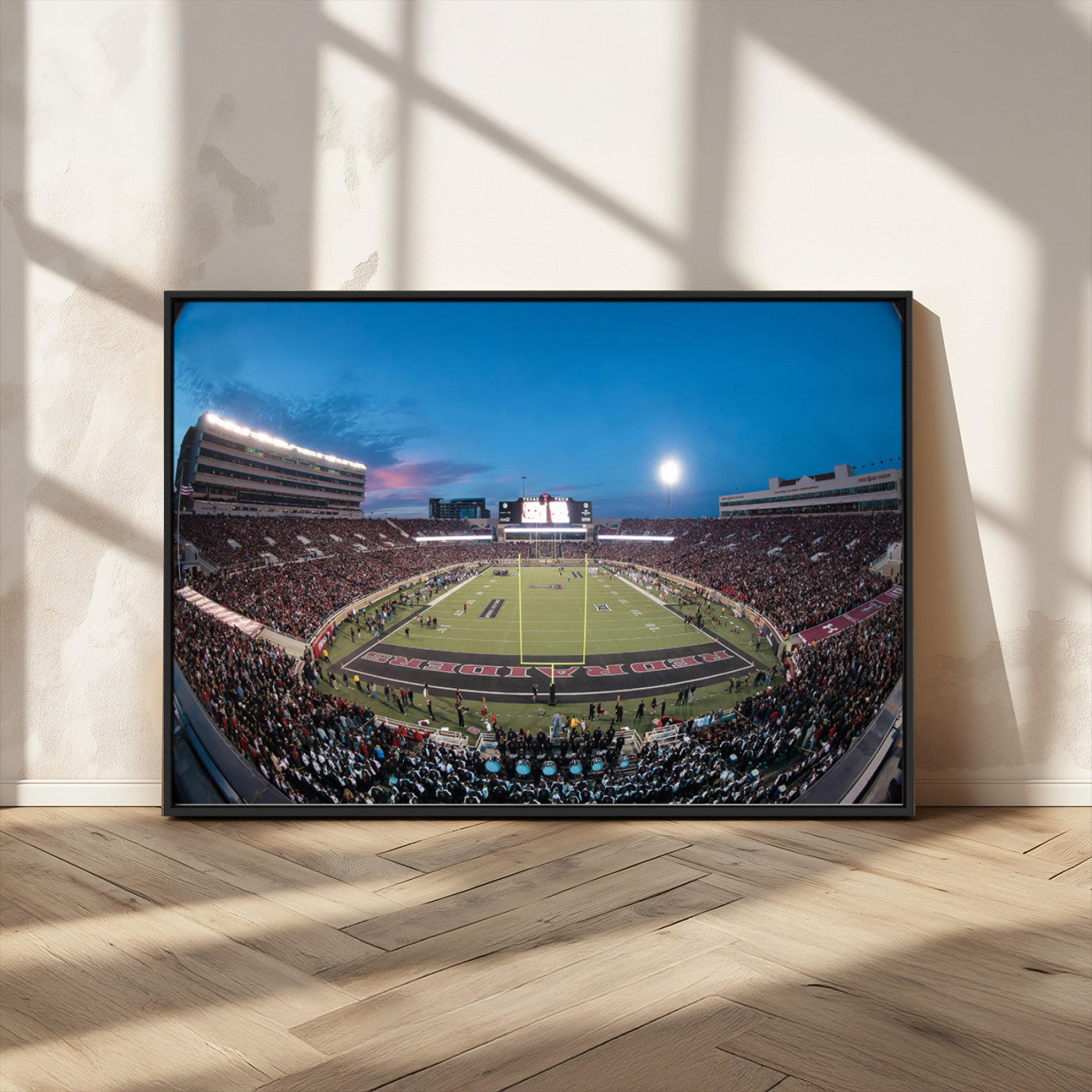 MGV-FC-36X24 - Texas Tech Red Raiders Canvas, Framed Football Team Print - Lubbock Jones AT&T Stadium Wall Art