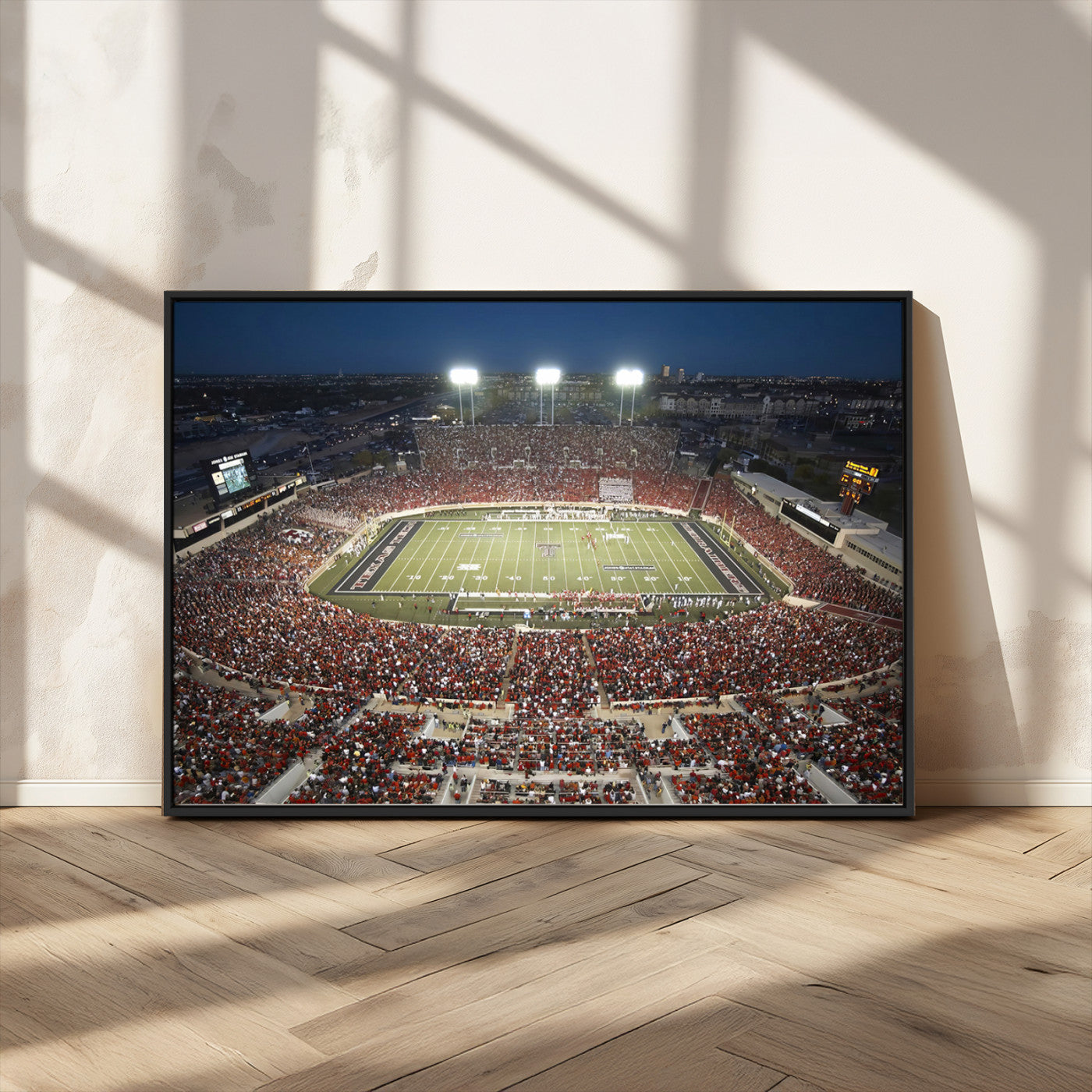 MGV-FC-36X24 - Texas Tech Red Raiders Football Team Print - Lubbock Jones AT&T Stadium Wall Art Canvas Print