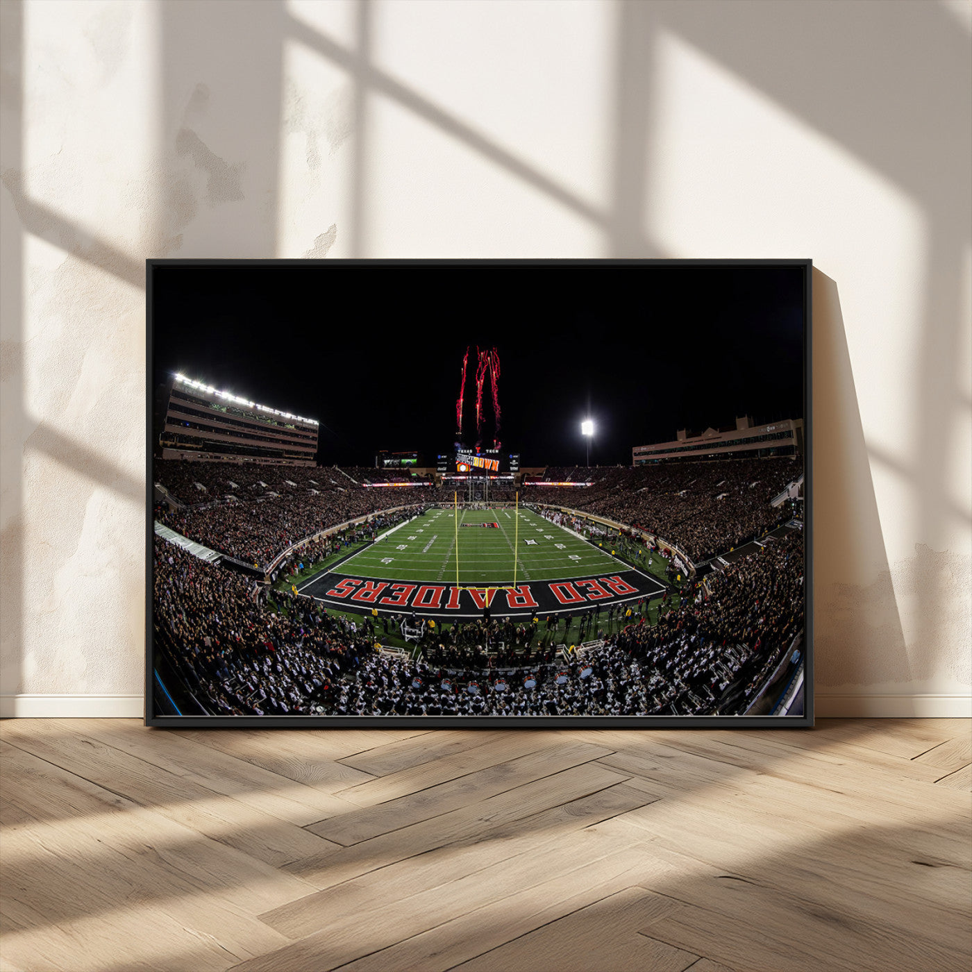 MGV-FC-36X24 - Framed Texas Tech Red Raiders Stadium Canvas, Texas Tech Red Raiders Football Team Print - Lubbock