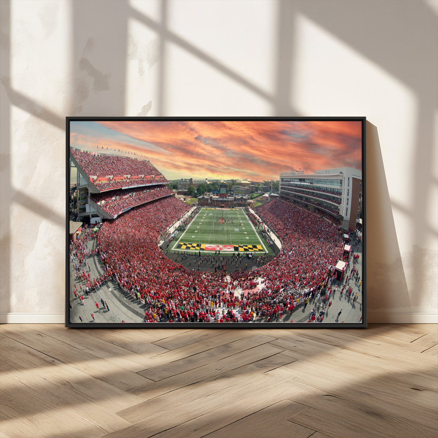 MGV-FC-36X24 - University of Maryland Terrapins Football Team Print - College Park SECU Stadium Wall Art Canvas