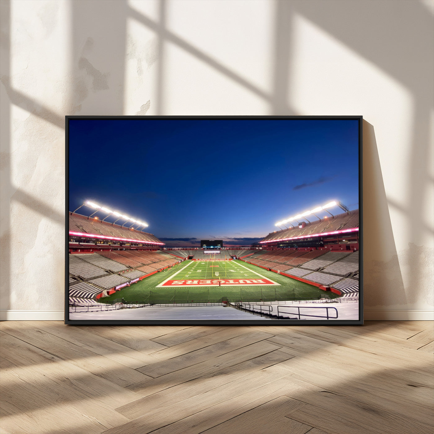 MGV-FC-36X24 - Rutgers Scarlet Knights Football Team Print - Piscataway SHI Stadium Wall Art Canvas Print