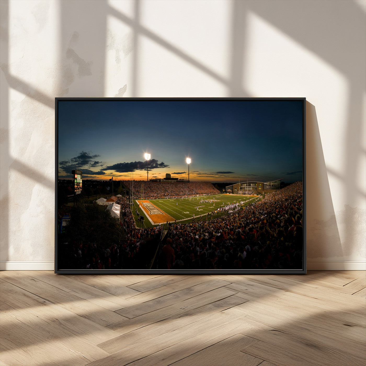 MGV-FC-36X24 - Ball State Cardinals Football Team Print - Muncie Scheumann Stadium Wall Art Canvas Print