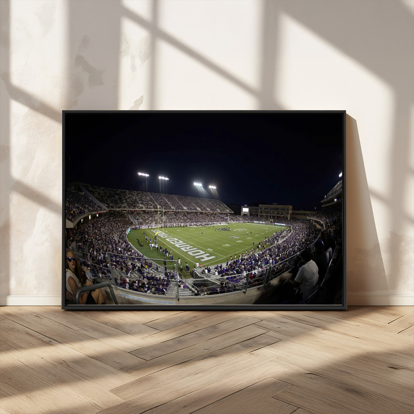 MGV-FC-36X24 - TCU Horned Frogs Football Team Print - Fort Worth Amon G. Carter Stadium Wall Art Canvas Print.