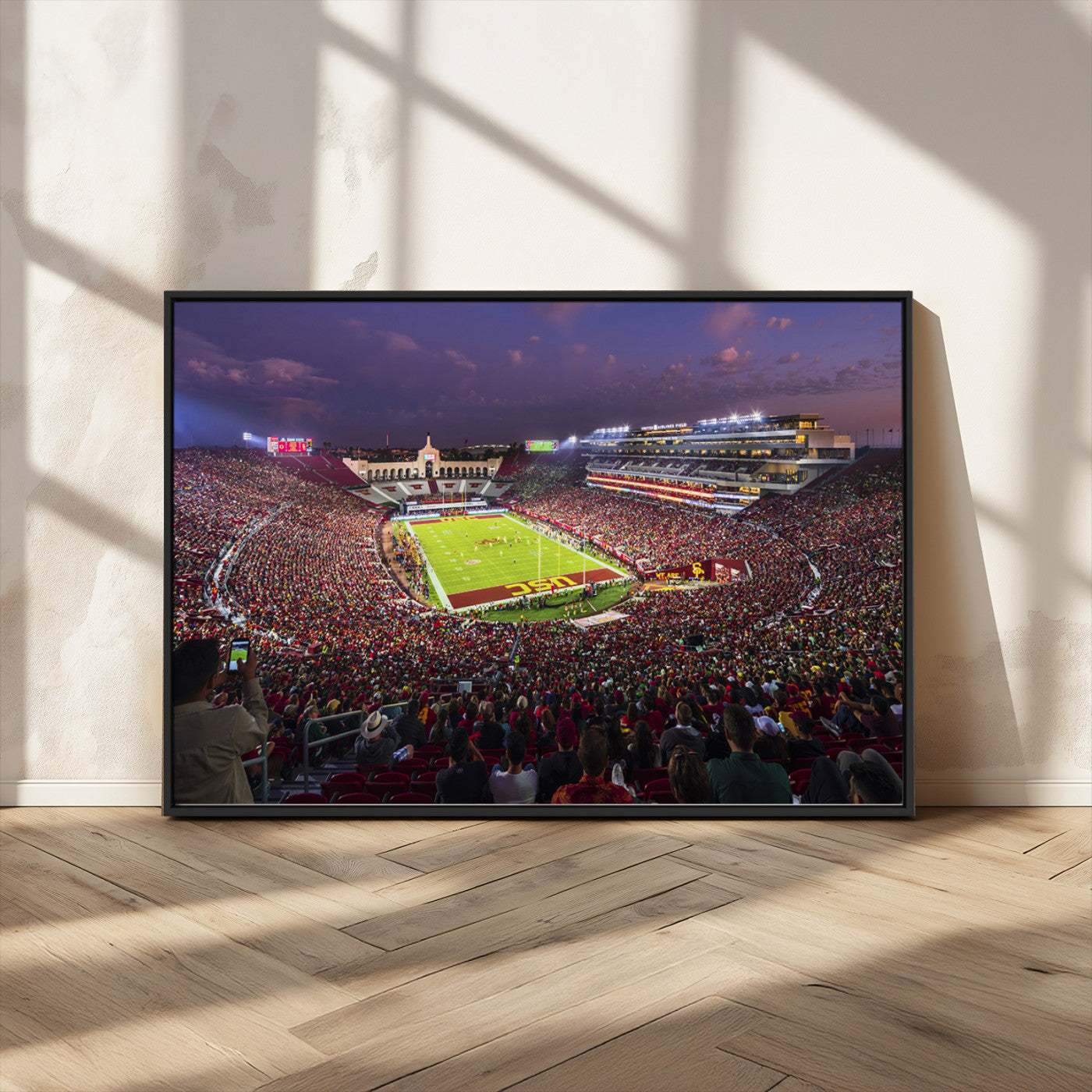 MGV-FC-36X24 - The University of Southern California USC Trojans Football Team Print - Los Angeles Memorial
