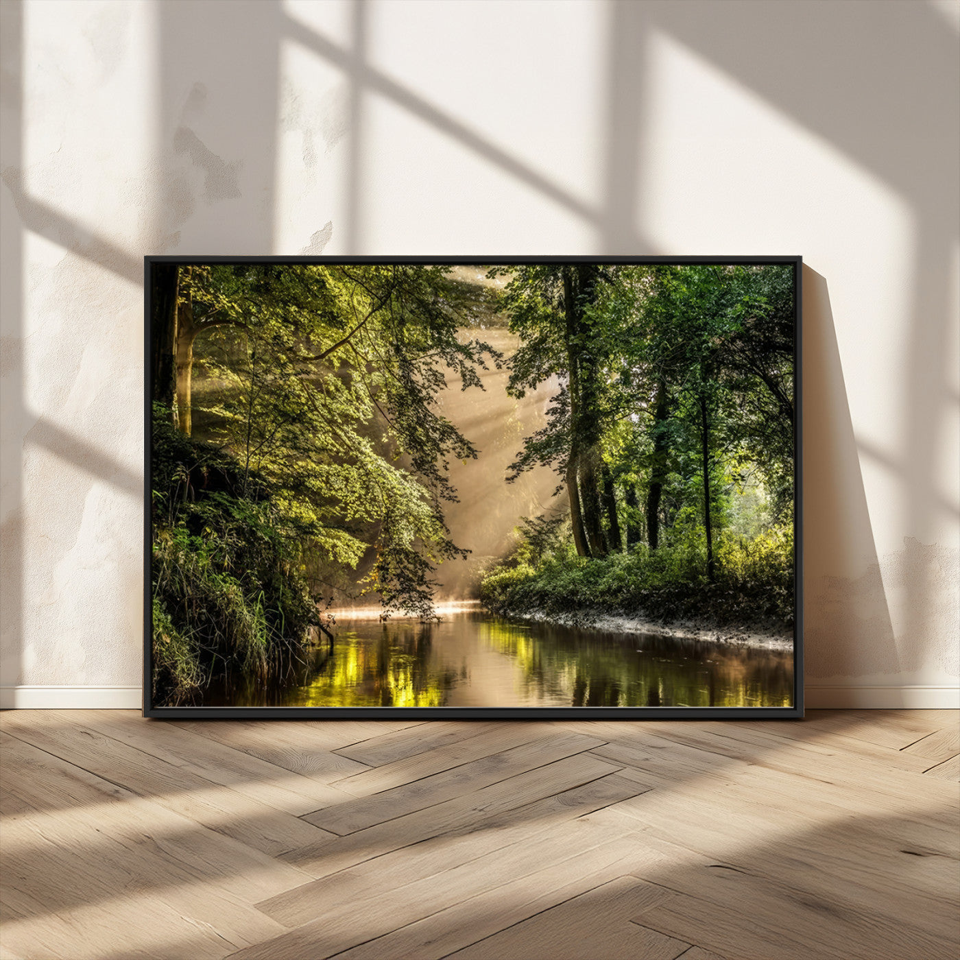 MGV-FC-36X24 - Forest Wall Art Print | River Landscape Wall Art | Perfect for Farmhouse Wall Decor, Cabin Wall Art