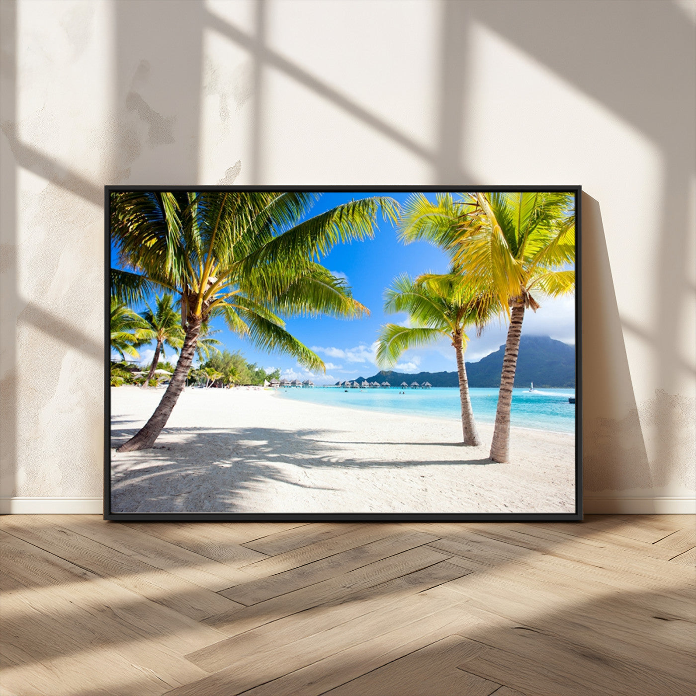 MGV-FC-36X24 - Blue Beach and Sea Wall Art Canvas Print