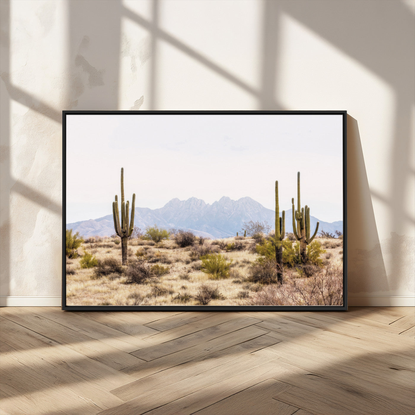 MGV-FC-36X24 - Arizona Desert Wall Art Print | Arizona Desert Canvas Print with Saguaro Cacti | Southwestern