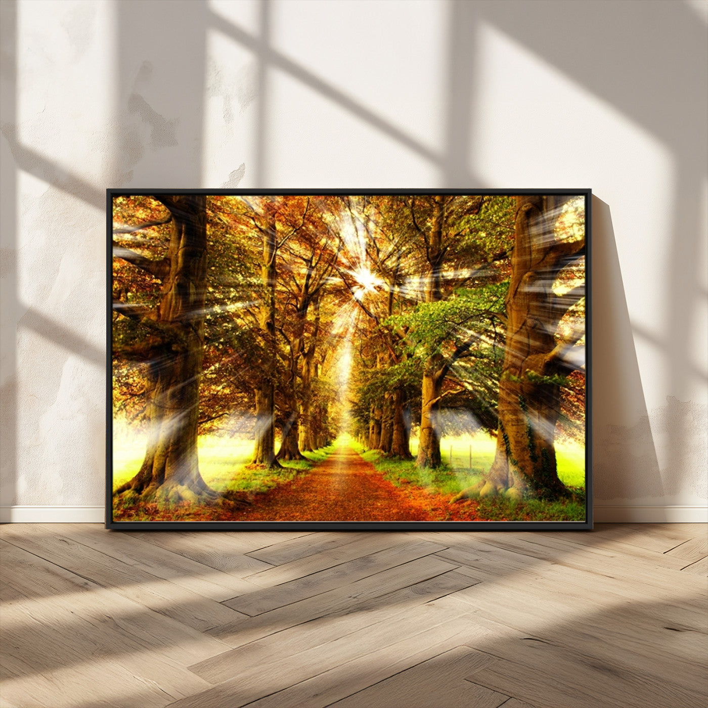 MGV-FC-36X24 - Sunshine in Forest and Trees Wall Art Canvas Print