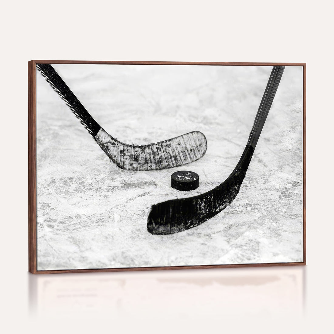 Winter Ice Hockey Sport Canvas Wall Art Print, Hockey Wall Decor