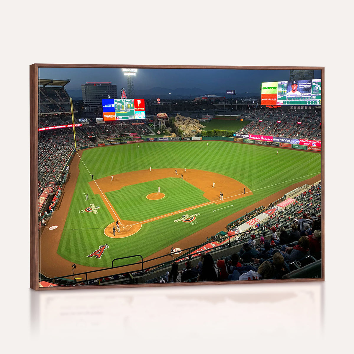93707-MGV-CV-36X24 - Angel Stadium Aerial Canvas Print | Los Angeles Angels Baseball
