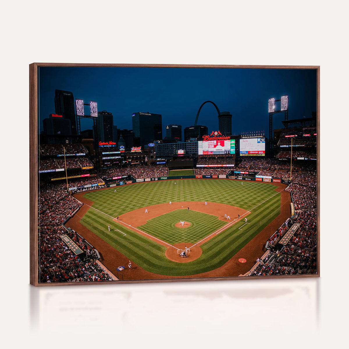 38612-MGV-CV-36X24 - St. Louis Cardinals Baseball Team Print - Busch Stadium Wall Art
