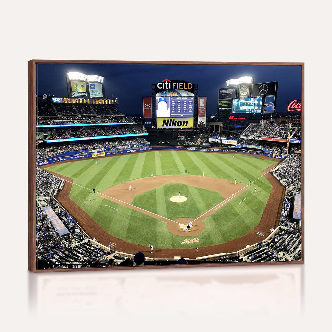 Citi Field Wall Art Print | 3-Panel New York Mets Baseball Stadium Canvas Print