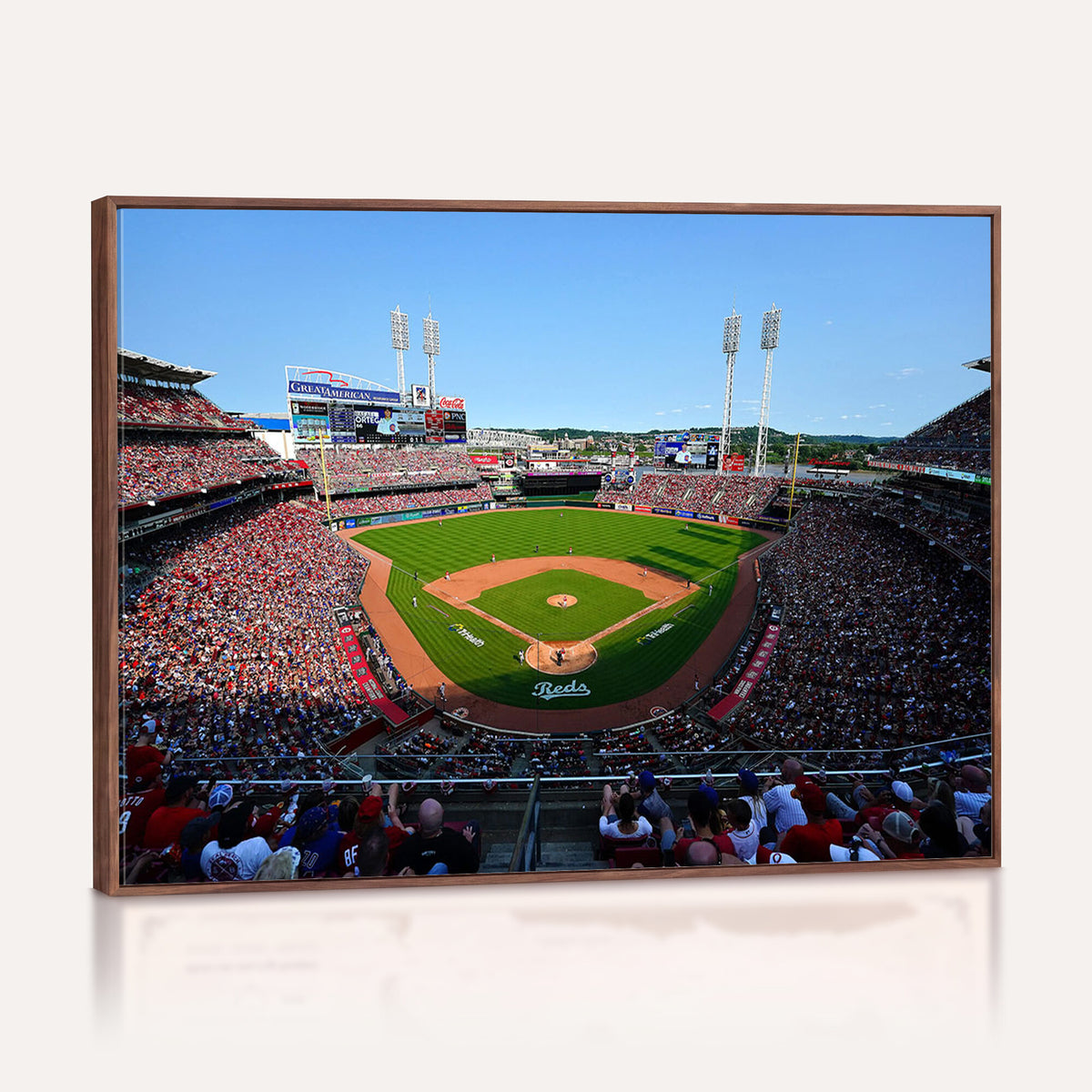 90998-MGV-CV-36X24 - Cincinnati Reds Baseball Canvas Print | Great American Ball Park Stadium Wall Art