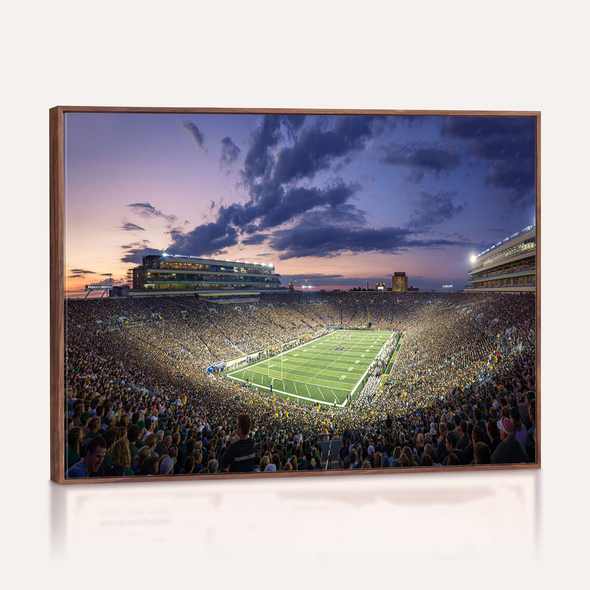 50825-MGV-CV-36X24 - Notre Dame Fighting Irish Football Team Print, Notre Dame Stadium Wall Art Canvas Print