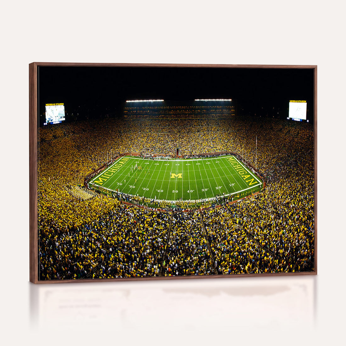 Stadium in Michigan Wall Art Canvas Print, Framed American Football Stadium Art