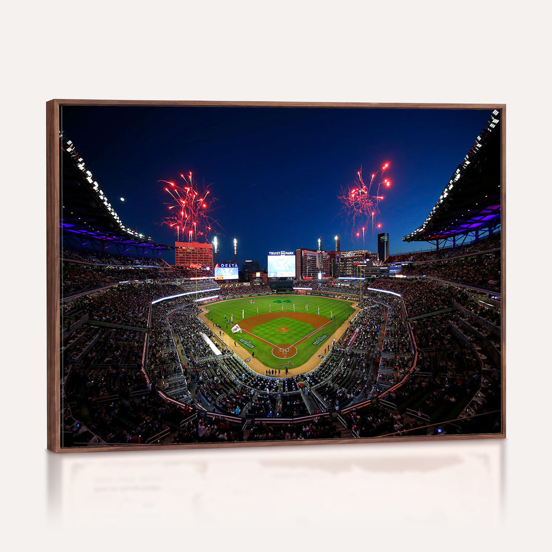 Truist Park Atlanta Braves Baseball Stadium Wall Art Print | Large 3 Panel Canvas