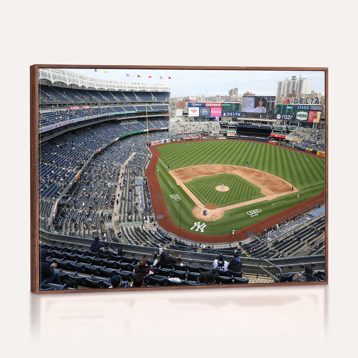 45784-MGV-CV-36X24 - New York Yankees Baseball Team Print, Yankee Stadium Wall Art Canvas Print
