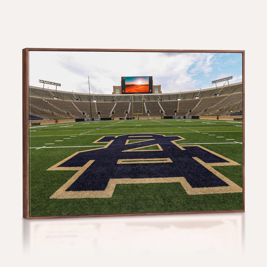 Notre Dame Stadium Giclee Canvas Print | Triptych Wall Art