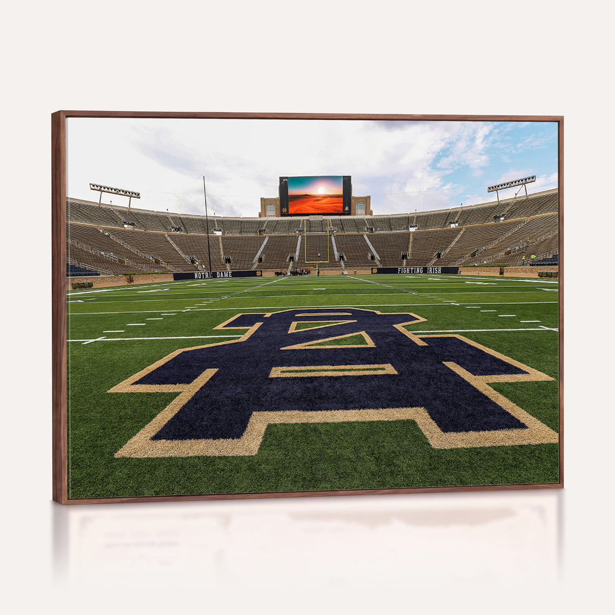52835-MGV-CV-36X24 - Notre Dame Stadium Giclee Canvas Print | Triptych Wall Art Featuring Iconic Notre Dame Football