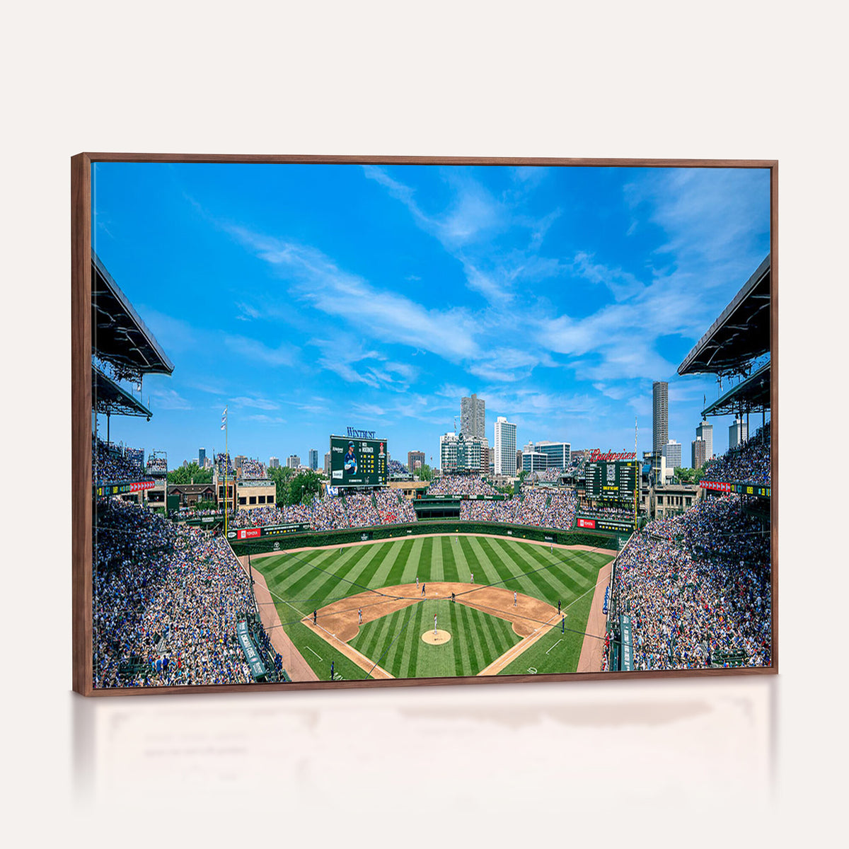 32373-MGV-CV-36X24 - Wrigley Field Chicago Cubs Panoramic Art Multi-Piece Canvas