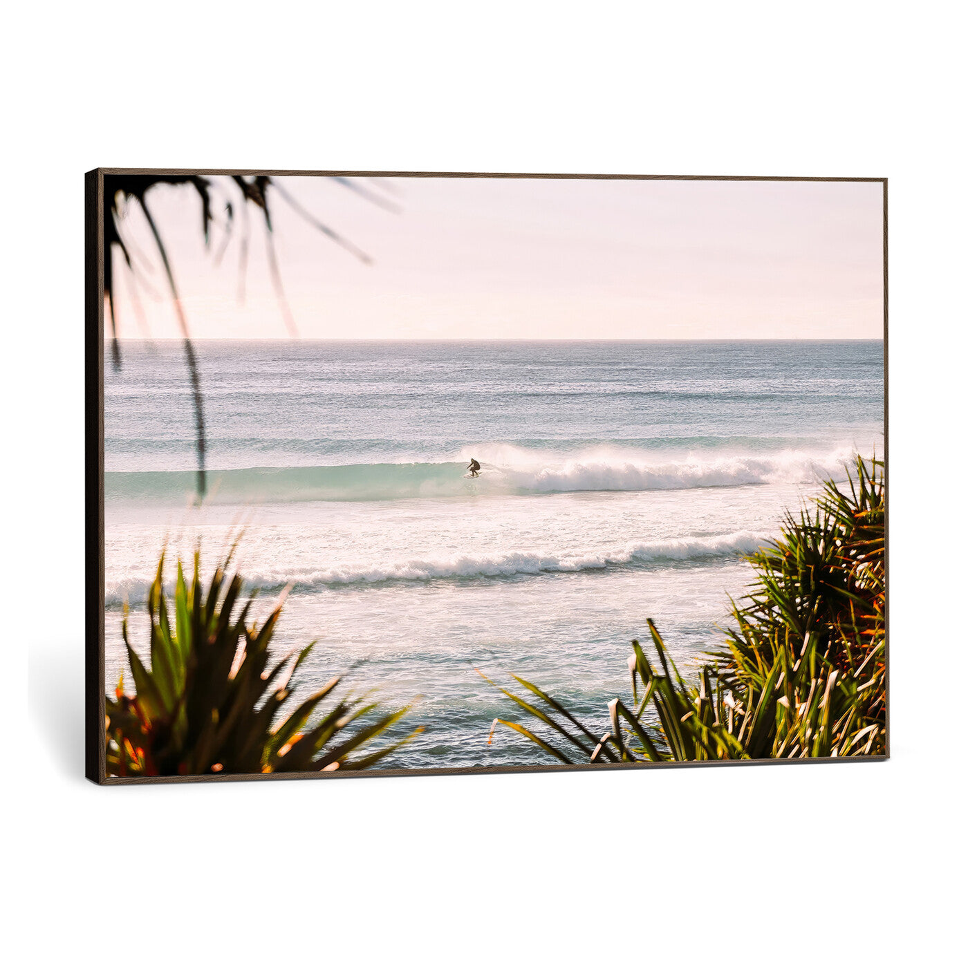 23287092-MGV-CV-36X24 - Ocean Surfer Wall Art Canvas Print | Framed Coastal Surf Art Picture Tropical Beach Artwork for Home Office