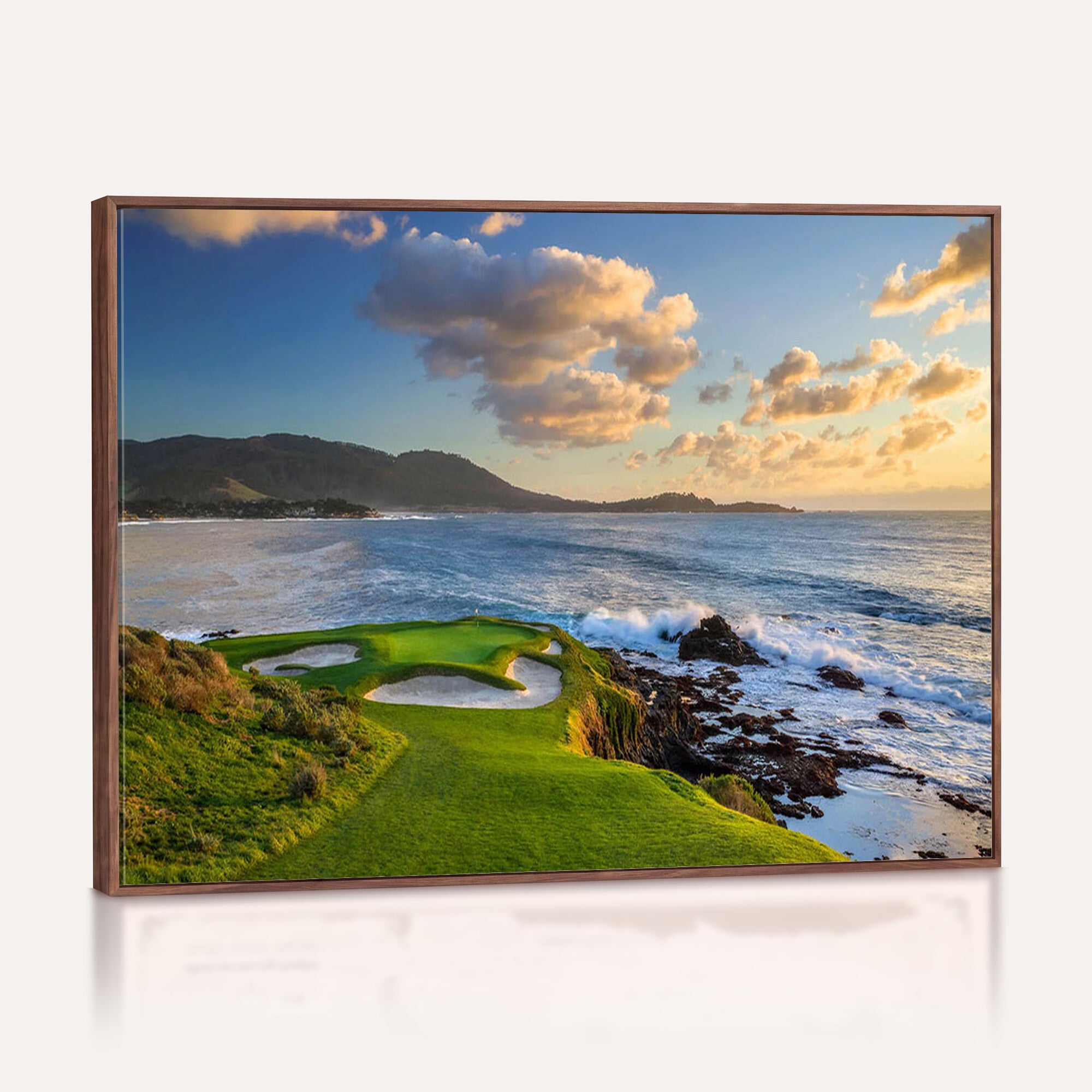 Pebble Beach Golf Links Wall Art | Coastal Golf Canvas Print