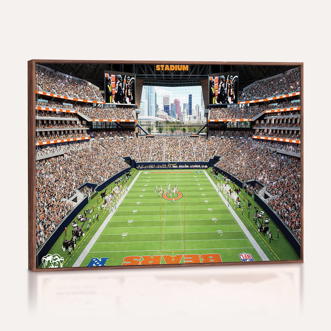 Chicago Bears Soldiers Field Wall Art Canvas Print, Home Office Wall Decor