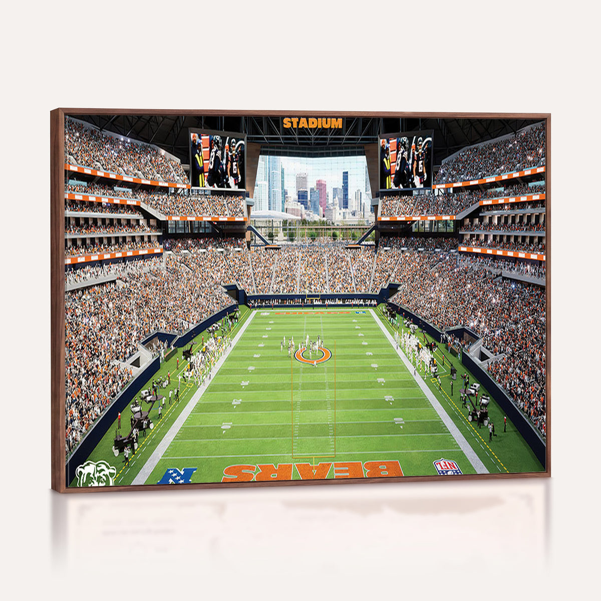76935553-PAN-FL-20X10 - Chicago Bears Soldiers Field Wall Art Canvas Print, Home Office Wall Decor