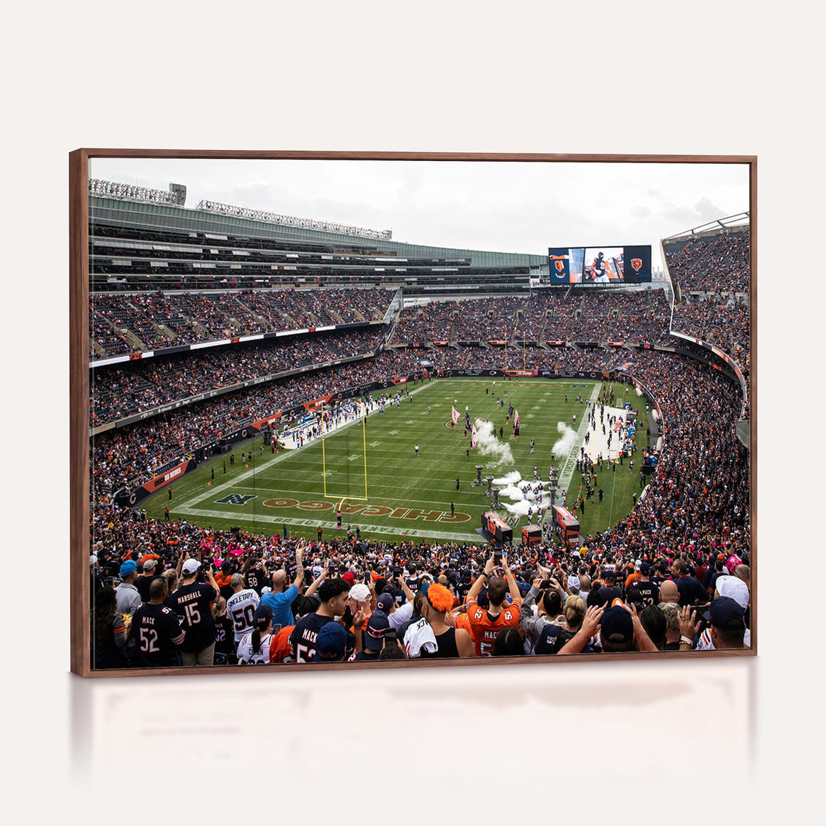 18347149-MGV-CV-36X24 - Chicago Bears Soldier Field Wall Art Canvas Print – Framed Football Stadium Artwork Team Spirit for home, office