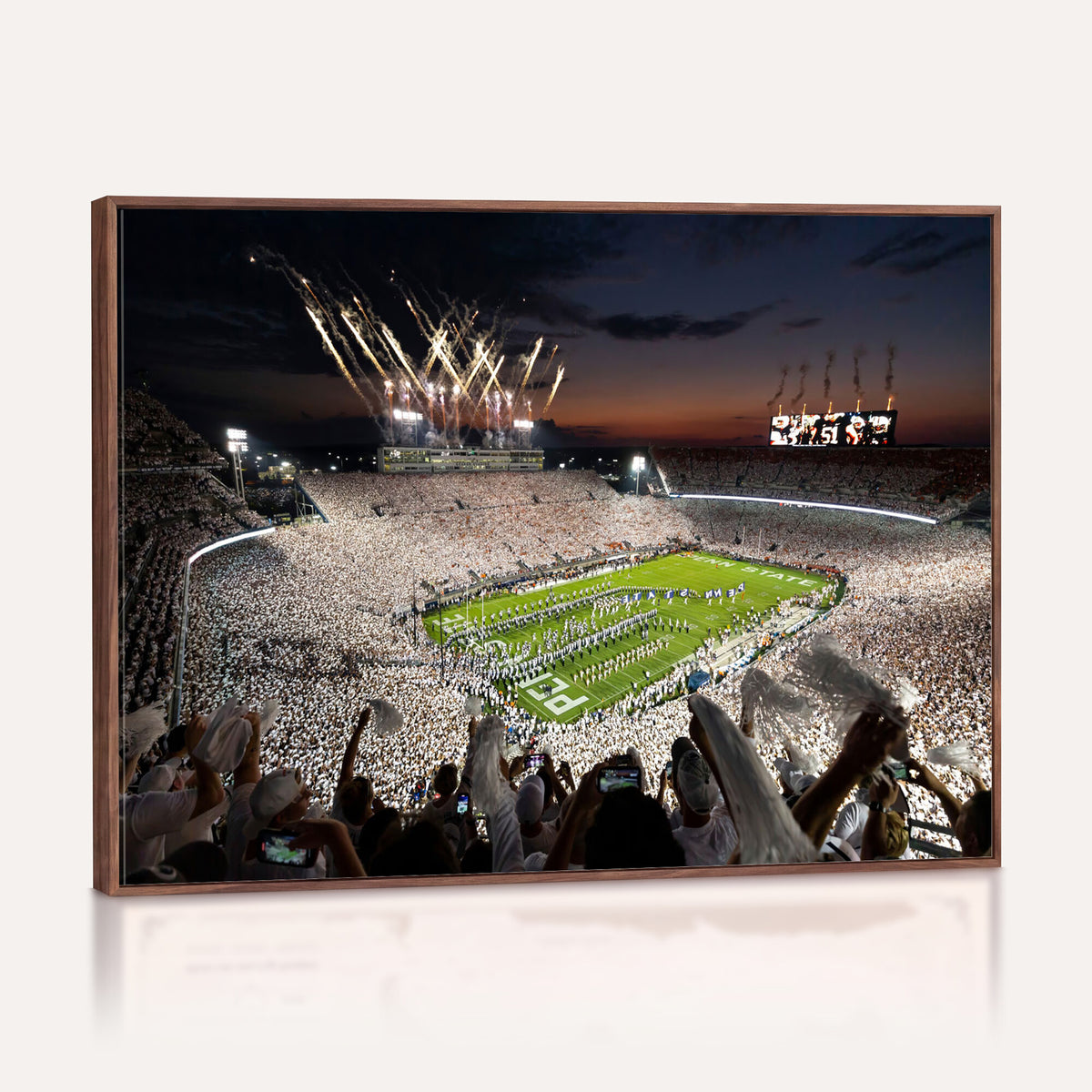 26666-MGV-CV-36X24 - Penn State Stadium Wall Art Canvas Print, White Out