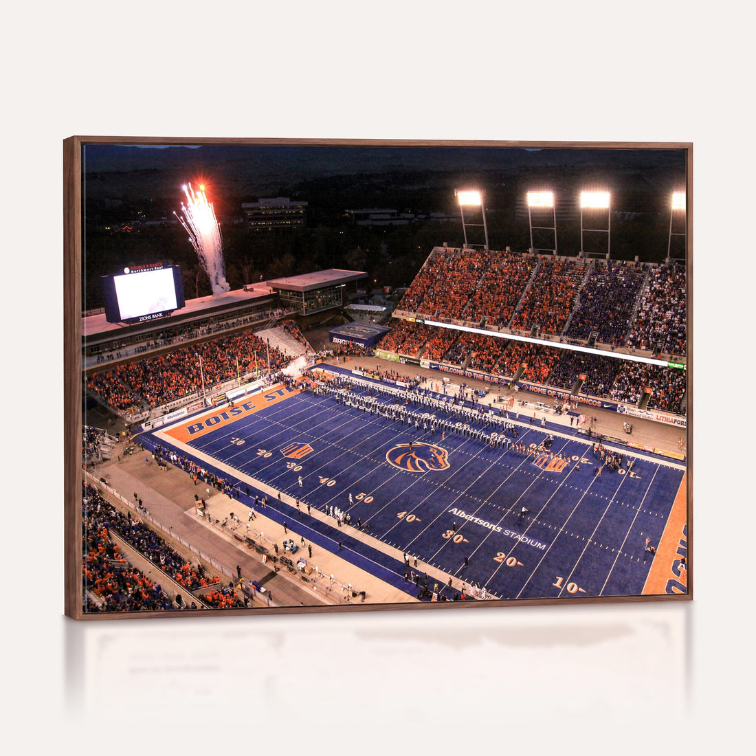 Boise State Broncos Albertsons Stadium Wall Art Canvas Print