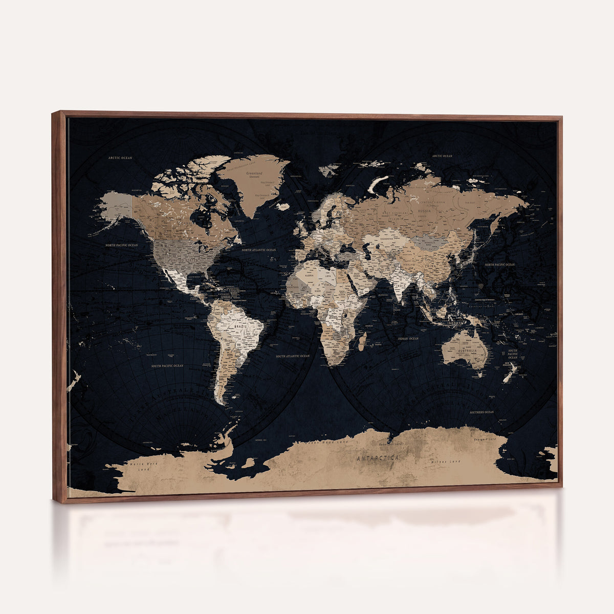 25812727-MGV-CV-36X24 - Grunge Wall Art World Map Canvas Print