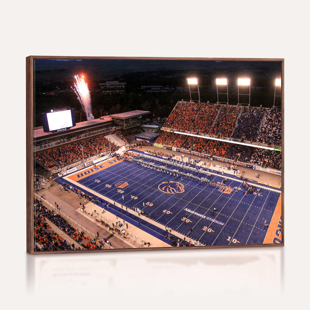 58849575-MGV-CV-36X24 - Boise State Stadium Large Wall Art Canvas Print for Living Room and Game Room Decor
