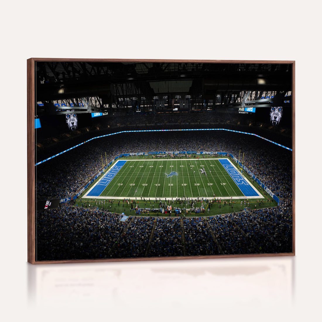 Detroit Lions Stadium Wall Art Canvas Print, Football Field Panorama