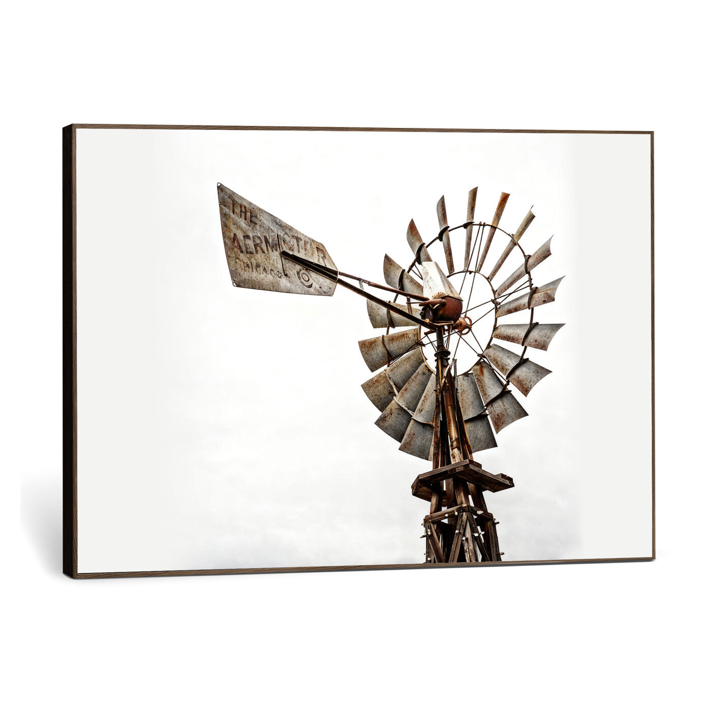 99806928-MGV-CV-36X24 - Rustic Farmhouse Windmill Canvas Wall Art Vintage Western Farmhouse Print