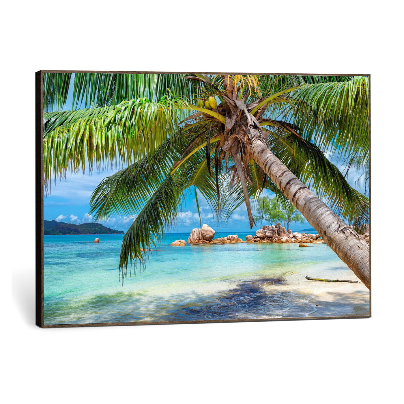 86824715-MGV-CV-36X24 - Seychelles Beach Canvas Wall Art - Anse Volbert Praslin Island Print