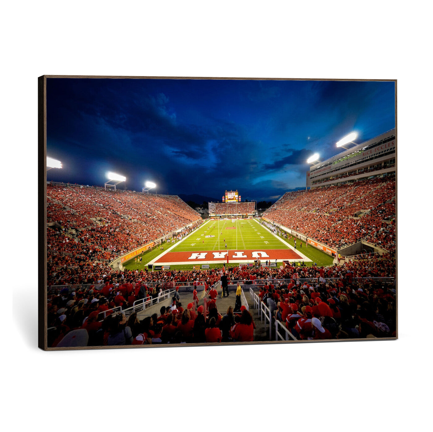 74019251-MGV-CV-36X24 - Rice-Eccles Stadium Wall Art Canvas Print - Utah Salt Lake City Stadium Print