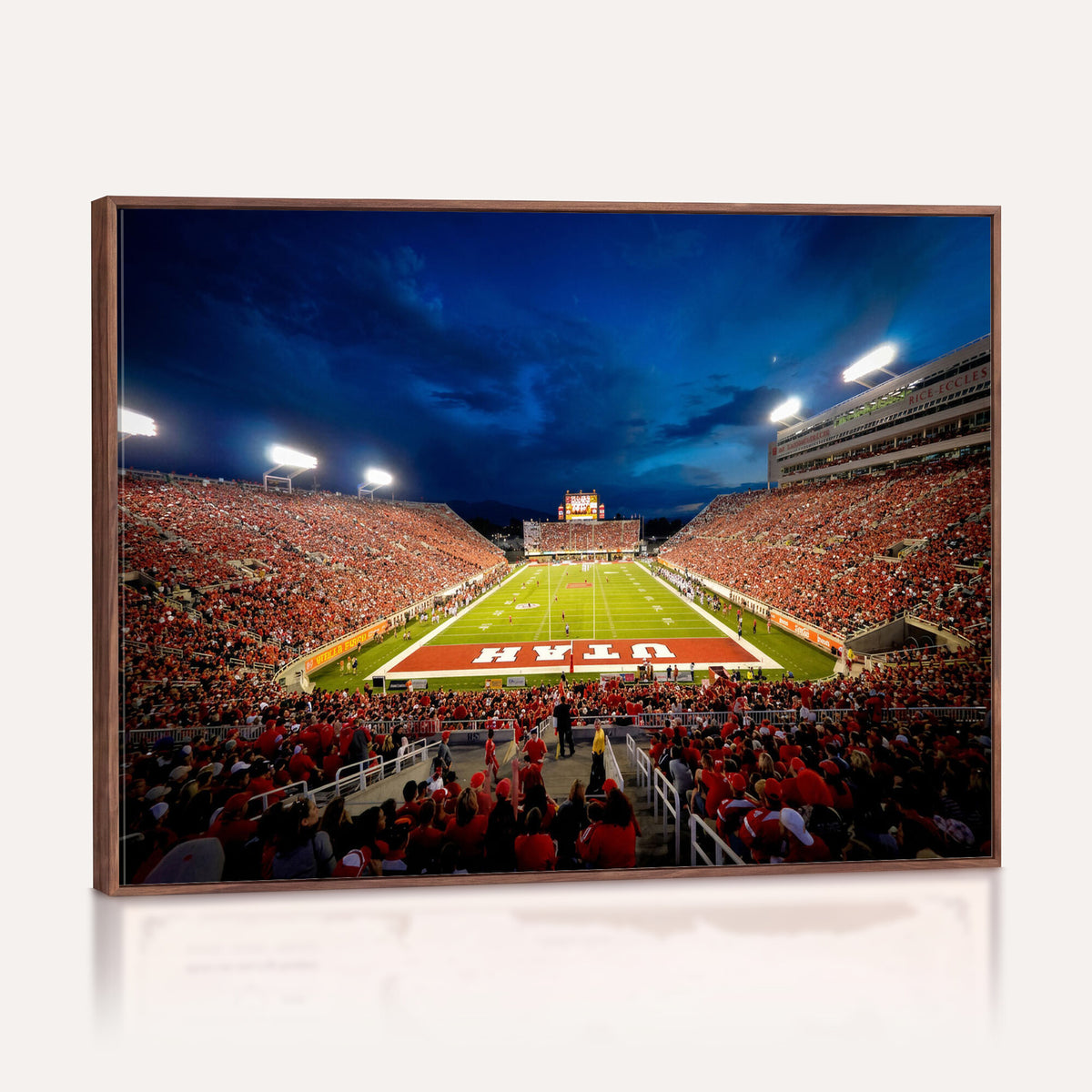74019251-MGV-CV-36X24 - Rice-Eccles Stadium Wall Art Canvas Print - Utah Salt Lake City Stadium Print