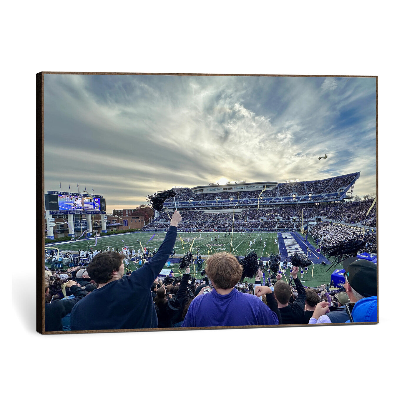 400867JMU-MGV-CV-36X24 - JMU Stadium Wall Art Canvas Print for Game Room Decor - James Madison University Stadium