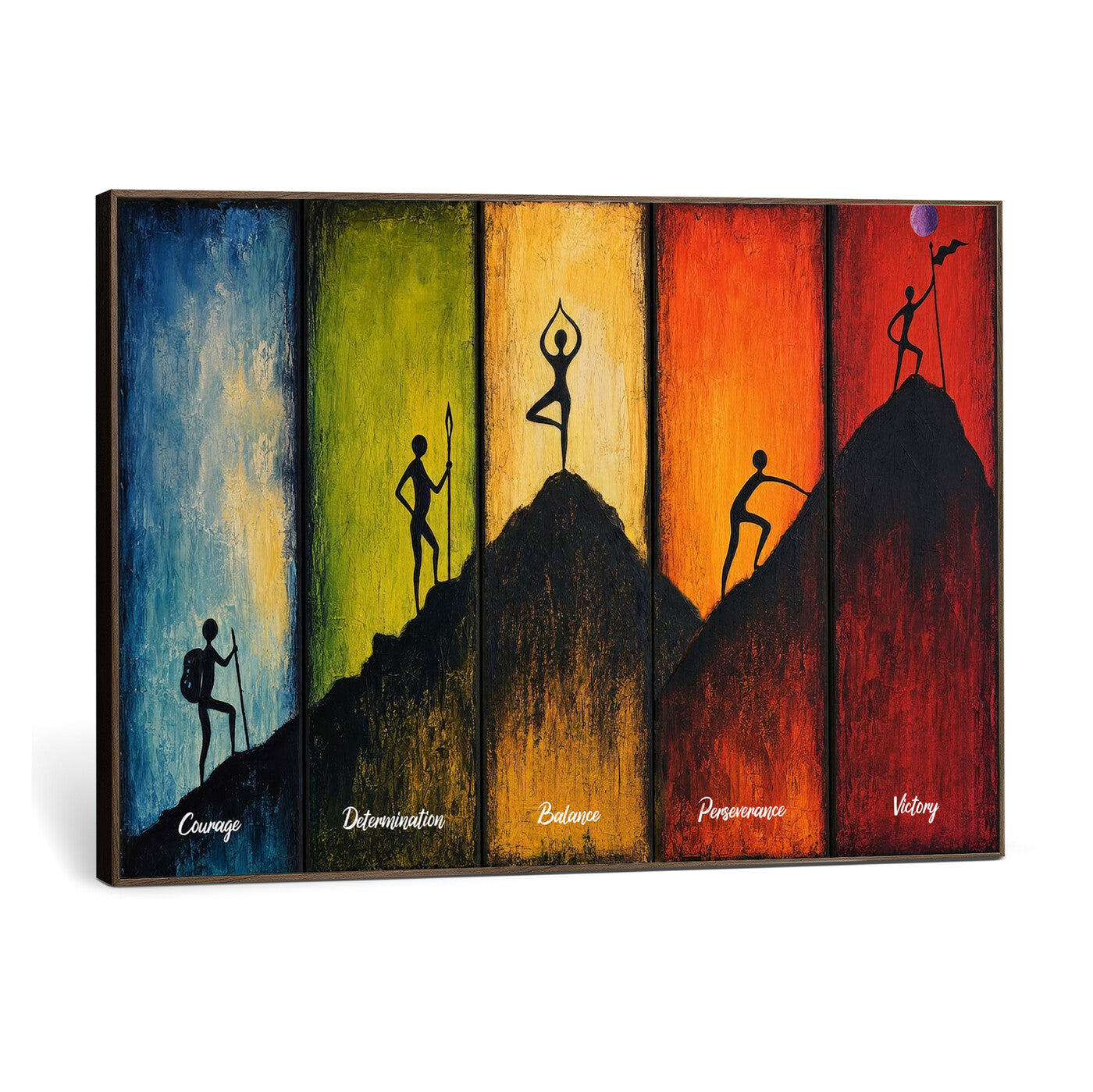 59418630-MGV-CV-36X24 - Success Journey Courage to Victory Wall Art Canvas Print - Motivational Office Decor