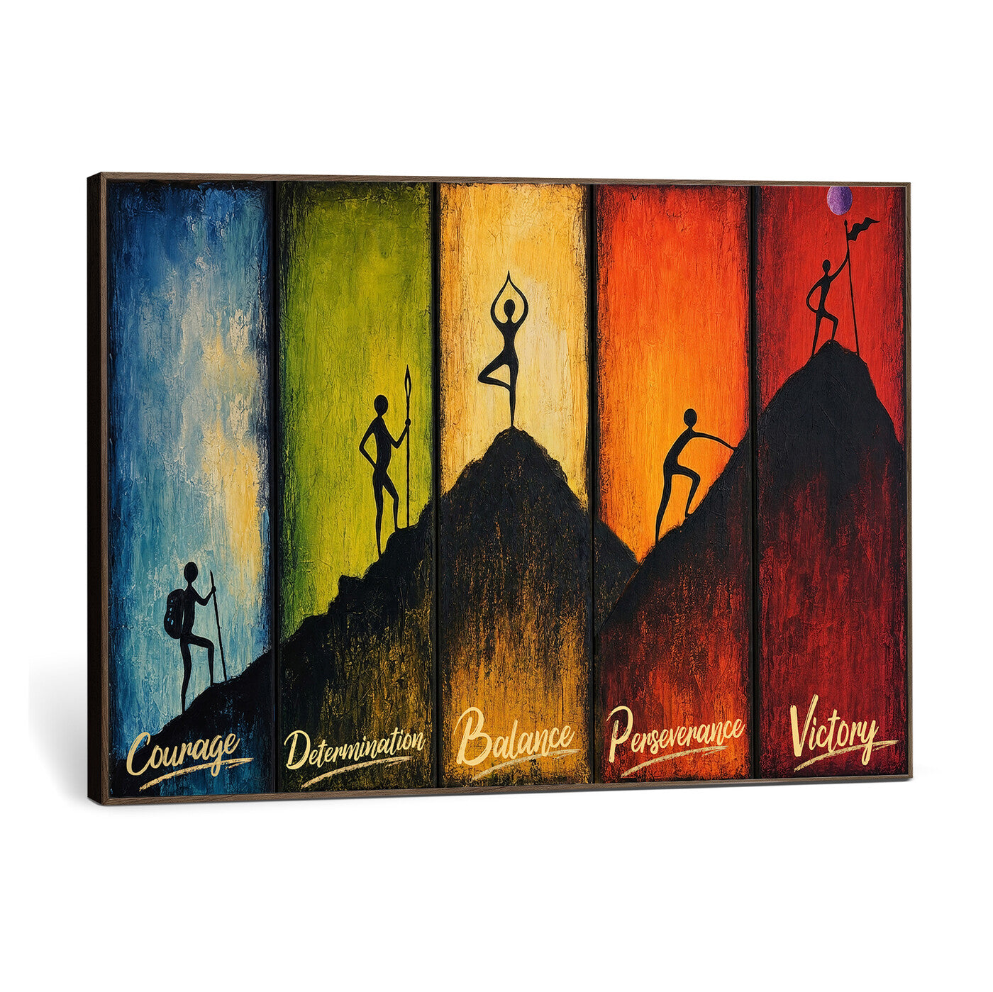 59418630-MGV-CV-36X24 - Success Journey Courage to Victory Wall Art Canvas Print - Motivational Office Decor