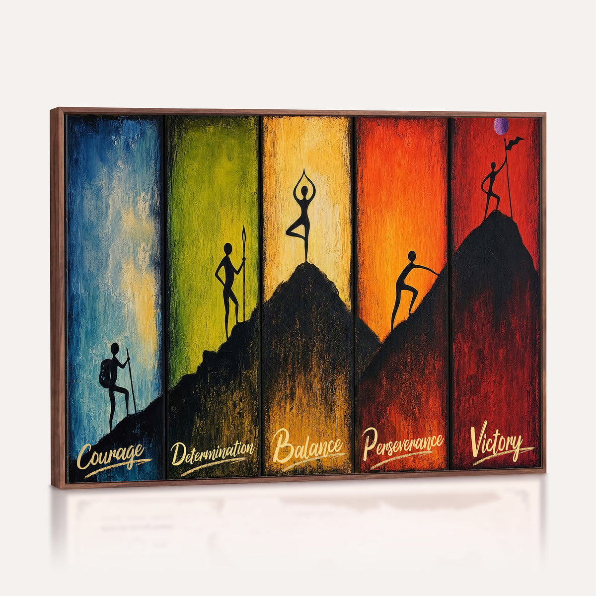 59418630-MGV-CV-36X24 - Success Journey Courage to Victory Wall Art Canvas Print - Motivational Office Decor