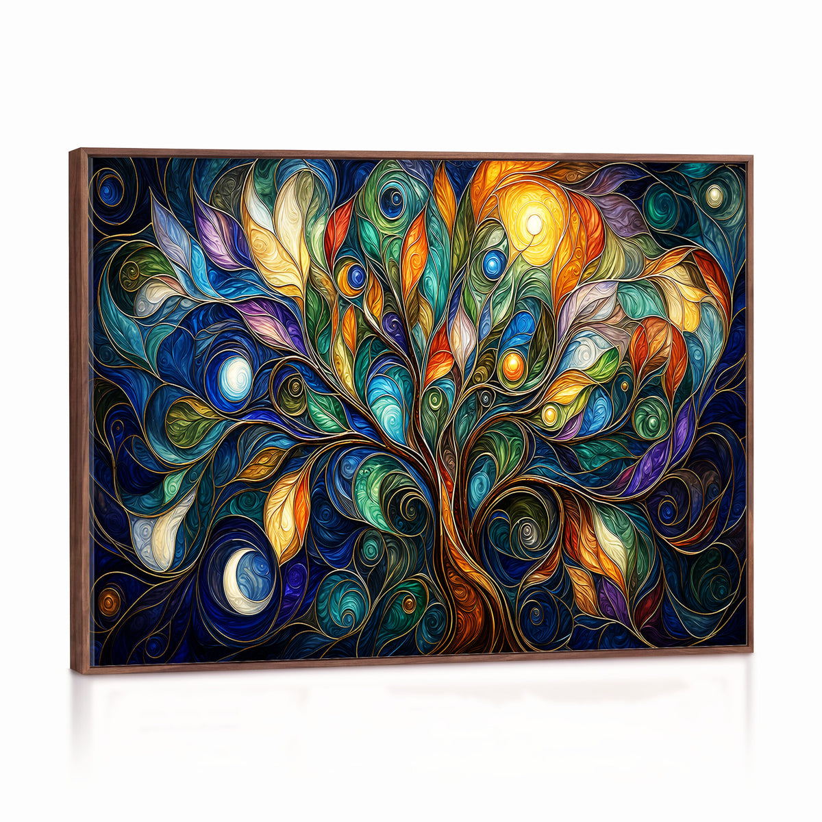 60127105-MGV-CV-36X24 - Psychedelic Tree Of Life Wall Art - Vibrant Swirl Cosmic Nature Decor