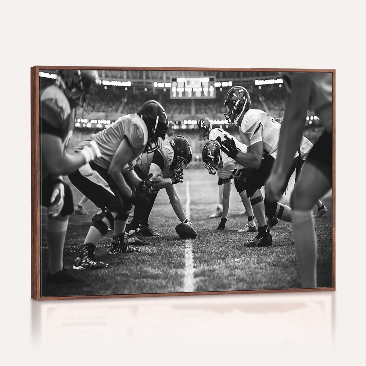 13273-MGV-CV-36X24 - American Football Wall Art Canvas Print Framed Stadium Sport