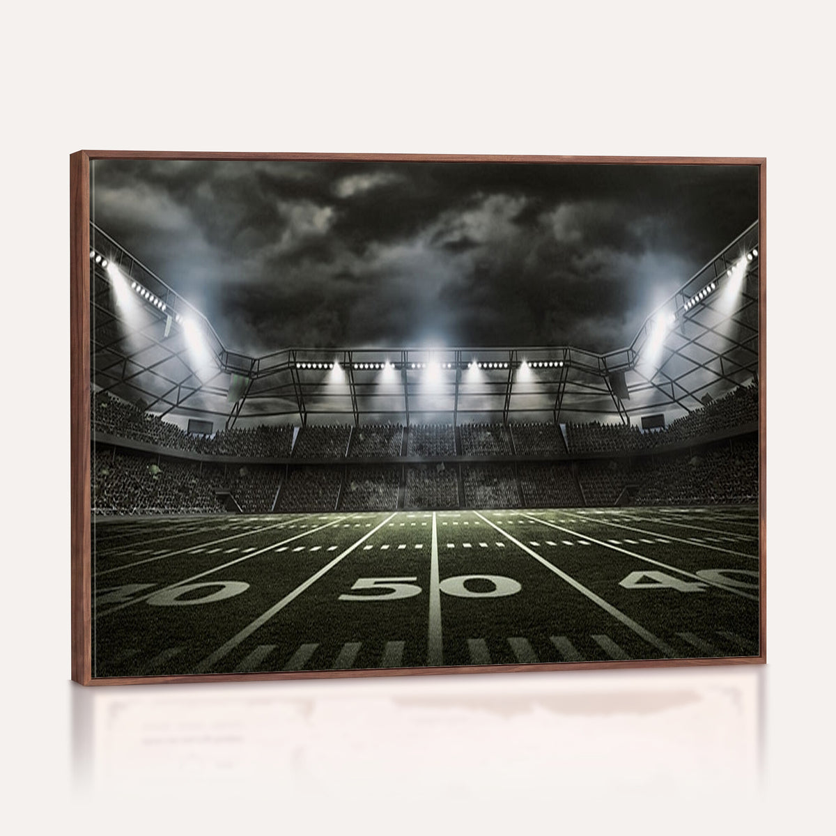 90107-MGV-CV-36X24 - American Football Stadium Wall Art Canvas Print, Stadium Sport Wall Art Print